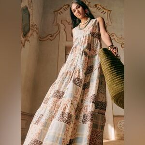 Sézane Alameda Patchwork Flower Dress